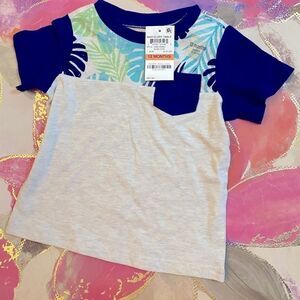 First impressions Baby boy cute floral shirt 12M